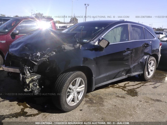 5J8TB3H33DL015928 - 2013 ACURA RDX BLACK photo 2