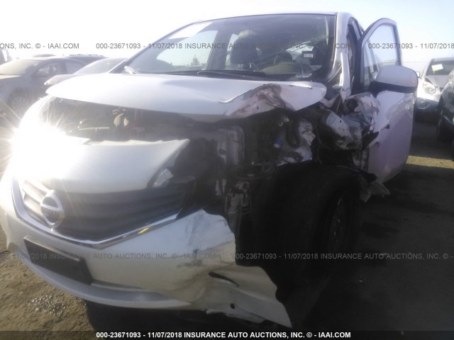 3N1CE2CP9EL426737 - 2014 NISSAN VERSA NOTE S/S PLUS/SV/SL WHITE photo 6