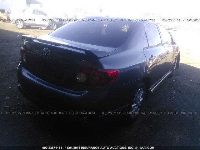 1NXBU4EE7AZ316185 - 2010 TOYOTA COROLLA S/LE/XLE BLACK photo 4