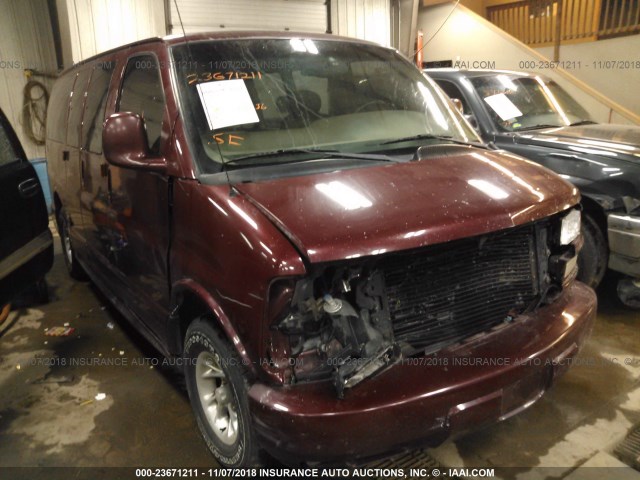 1GNFG65RX11244595 - 2001 CHEVROLET EXPRESS G1500  MAROON photo 1