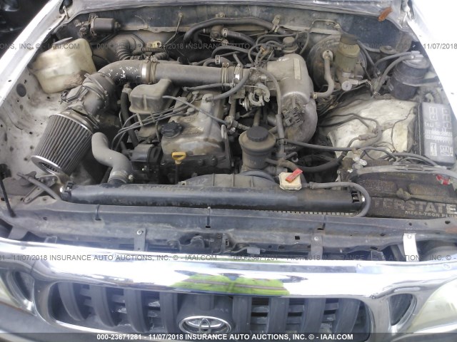 4TAVL52N7TZ109697 - 1996 TOYOTA TACOMA XTRACAB WHITE photo 10