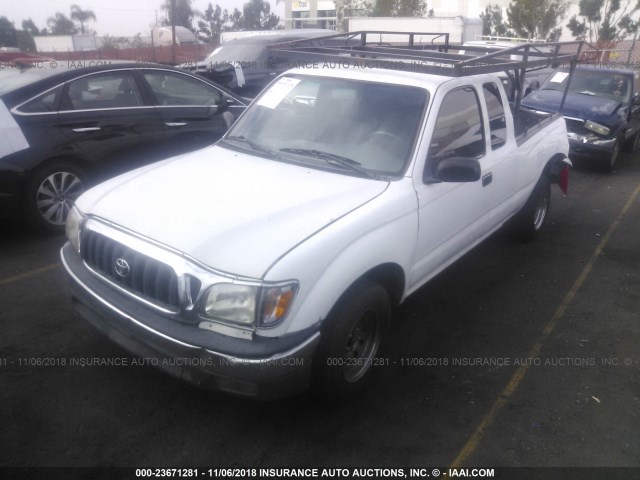 4TAVL52N7TZ109697 - 1996 TOYOTA TACOMA XTRACAB WHITE photo 2