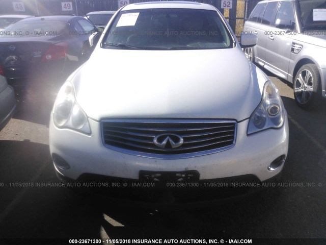 JNKAJ09F98M355289 - 2008 INFINITI EX35 JOURNEY WHITE photo 6