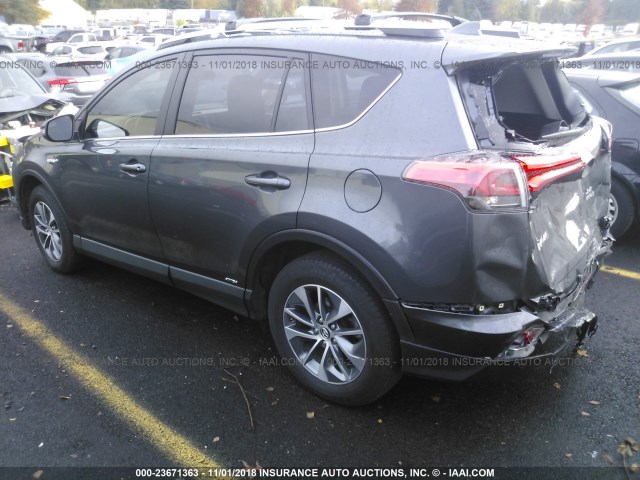 JTMRJREV0GD032351 - 2016 TOYOTA RAV4 HV XLE GRAY photo 3