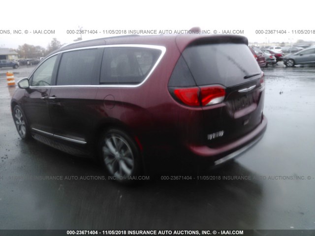 2C4RC1GG4HR636414 - 2017 CHRYSLER PACIFICA LIMITED RED photo 3