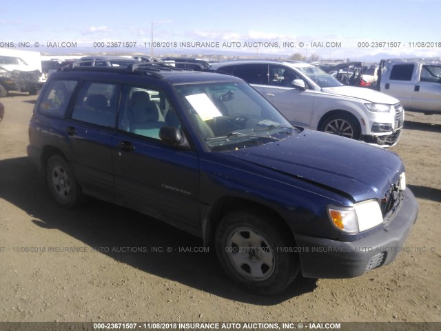 JF1SF63511H730350 - 2001 SUBARU FORESTER L BLUE photo 1