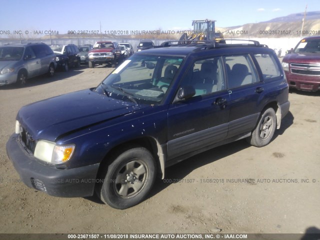 JF1SF63511H730350 - 2001 SUBARU FORESTER L BLUE photo 2