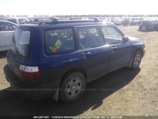 JF1SF63511H730350 - 2001 SUBARU FORESTER L BLUE photo 4