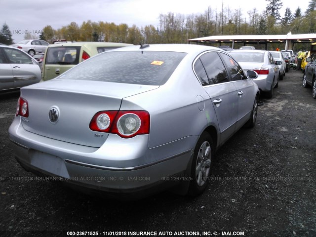 WVWAK73C36P163738 - 2006 VOLKSWAGEN PASSAT 2.0T/2.0T VALUE SILVER photo 4