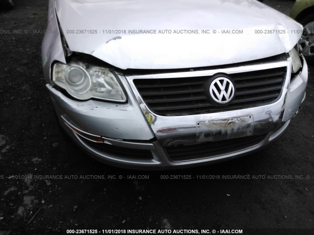 WVWAK73C36P163738 - 2006 VOLKSWAGEN PASSAT 2.0T/2.0T VALUE SILVER photo 6