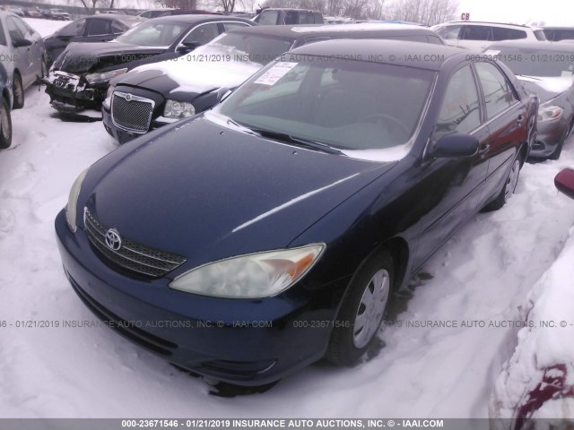 4T1BE32K94U324228 - 2004 TOYOTA CAMRY LE/XLE/SE BLUE photo 2