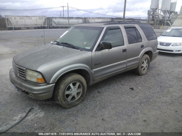 1GHDT13W0X2721734 - 1999 OLDSMOBILE BRAVADA GOLD photo 2