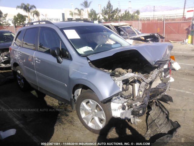 JF2SJABC6FH466725 - 2015 SUBARU FORESTER 2.5I SILVER photo 1