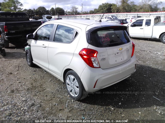 KL8CB6SA0HC840119 - 2017 CHEVROLET SPARK LS TAN photo 3