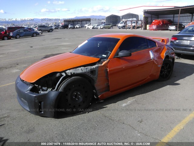 JN1AZ34D93T112536 - 2003 NISSAN 350Z COUPE ORANGE photo 2