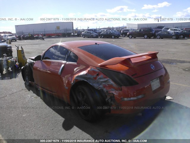 JN1AZ34D93T112536 - 2003 NISSAN 350Z COUPE ORANGE photo 3