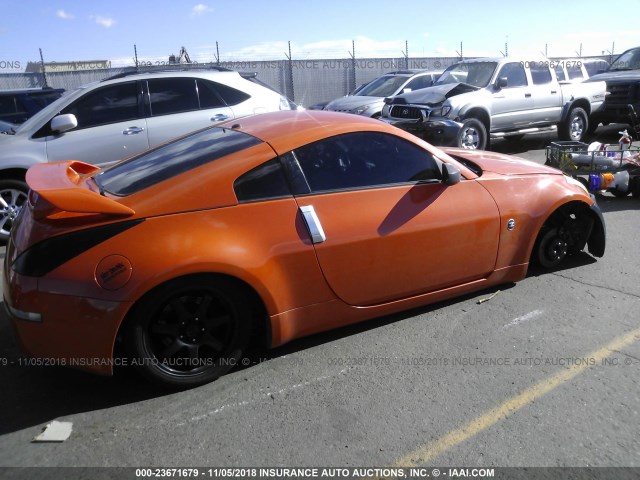 JN1AZ34D93T112536 - 2003 NISSAN 350Z COUPE ORANGE photo 4