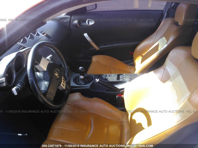 JN1AZ34D93T112536 - 2003 NISSAN 350Z COUPE ORANGE photo 5