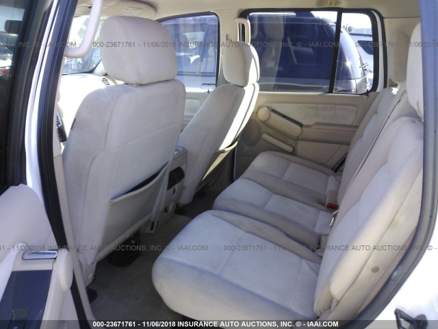 1FMEU73E46UA70382 - 2006 FORD EXPLORER XLT WHITE photo 8