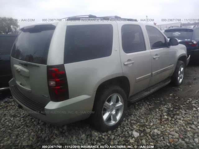 1GNFK23069R176904 - 2009 CHEVROLET TAHOE K1500 LT GRAY photo 4