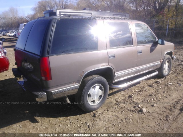 1GNEK13R1WJ344429 - 1998 CHEVROLET TAHOE K1500 BROWN photo 4