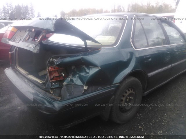 1HGCB7657MA223012 - 1991 HONDA ACCORD LX/EX GREEN photo 6