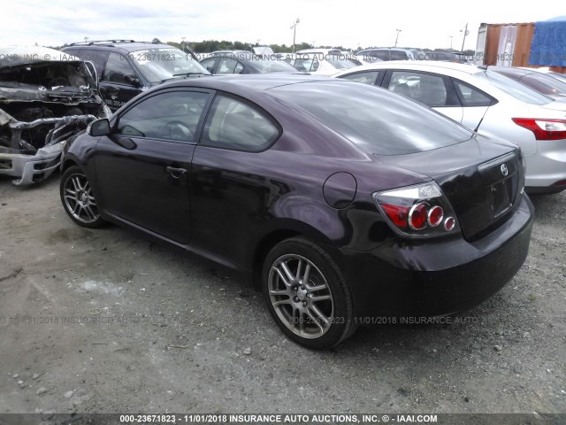 JTKDE167280226428 - 2008 TOYOTA SCION TC 紫色 照片 3