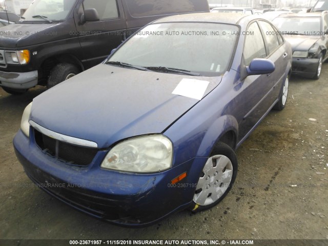 KL5JD56Z86K276215 - 2006 SUZUKI FORENZA BLUE photo 2