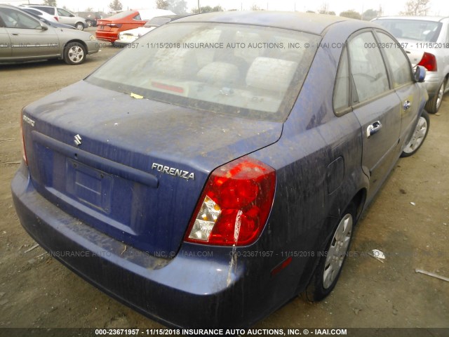 KL5JD56Z86K276215 - 2006 SUZUKI FORENZA BLUE photo 4