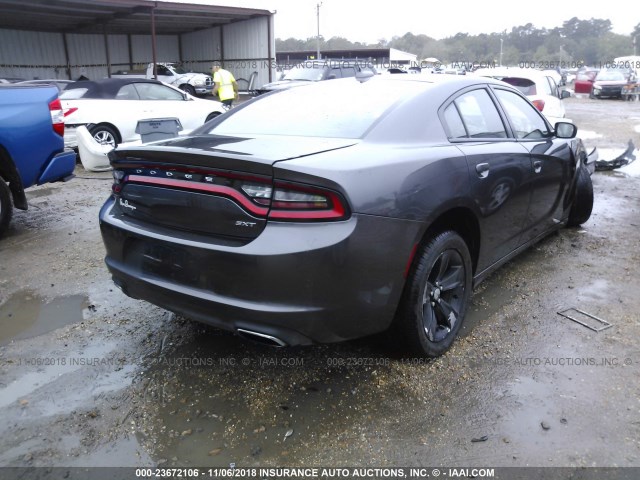 2C3CDXHG8GH227426 - 2016 DODGE CHARGER SXT GRAY photo 4