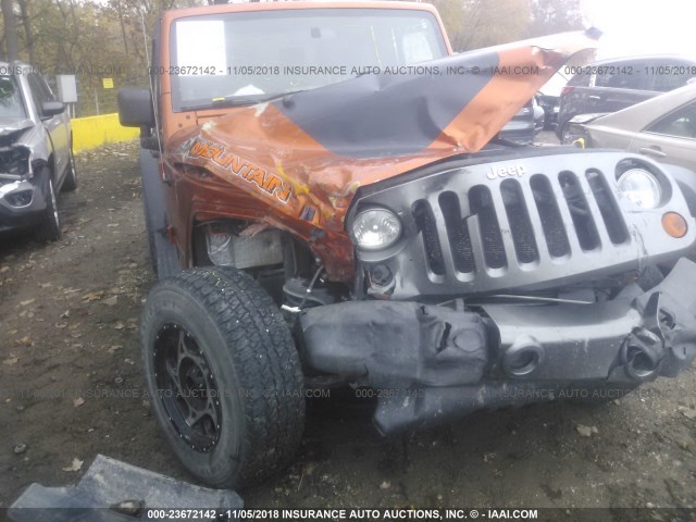 1J4AA2D11AL203523 - 2010 JEEP WRANGLER SPORT ORANGE photo 6