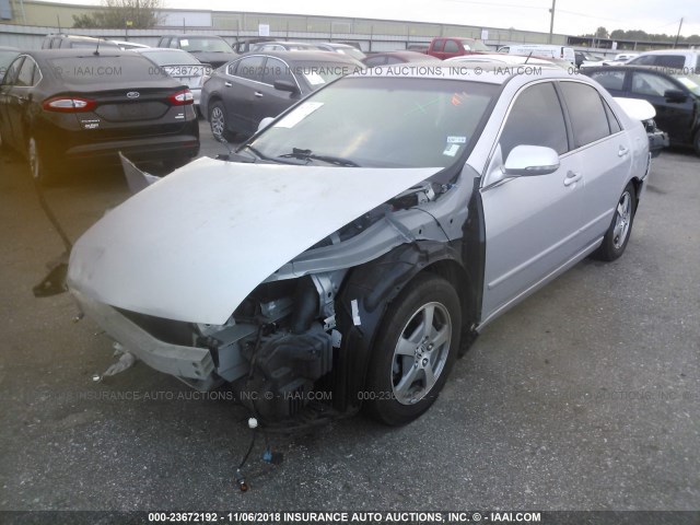 JHMCN36446C001524 - 2006 HONDA ACCORD HYBRID SILVER photo 2