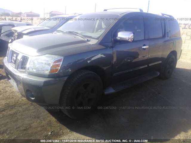 5N1AA08B44N724107 - 2004 NISSAN ARMADA SE/LE GRAY photo 2