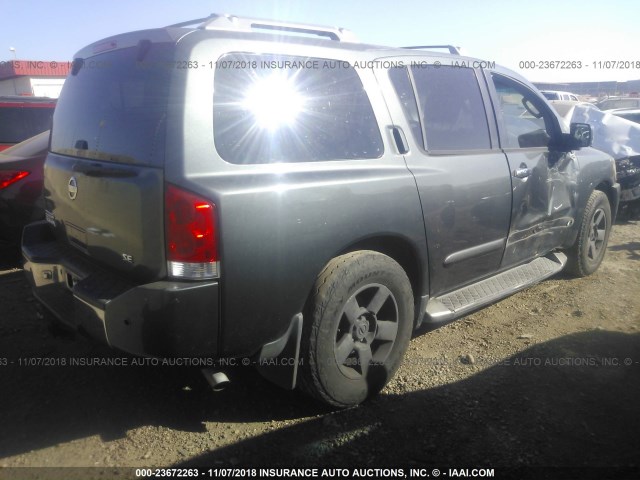 5N1AA08B44N724107 - 2004 NISSAN ARMADA SE/LE GRAY photo 4