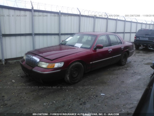 2MEFM74W32X665872 - 2002 MERCURY GRAND MARQUIS GS RED photo 2