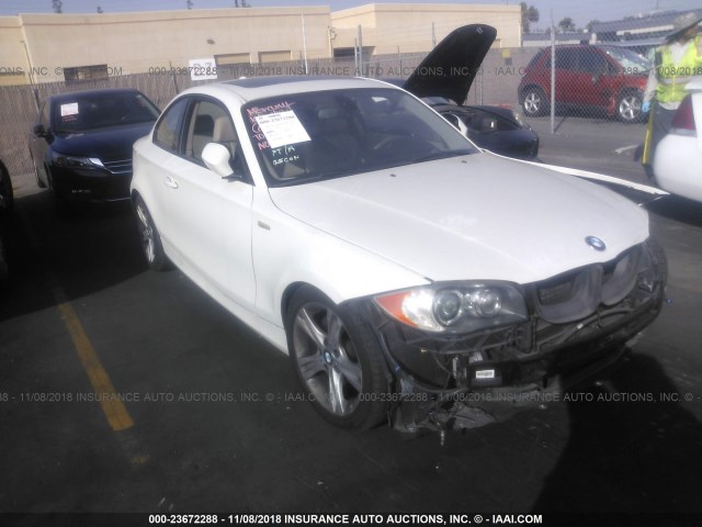 WBAUP7C58AVK77025 - 2010 BMW 128 I WHITE photo 1