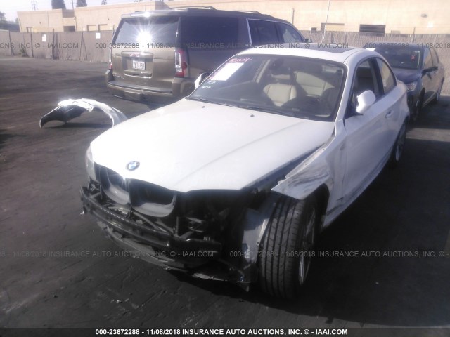 WBAUP7C58AVK77025 - 2010 BMW 128 I WHITE photo 2