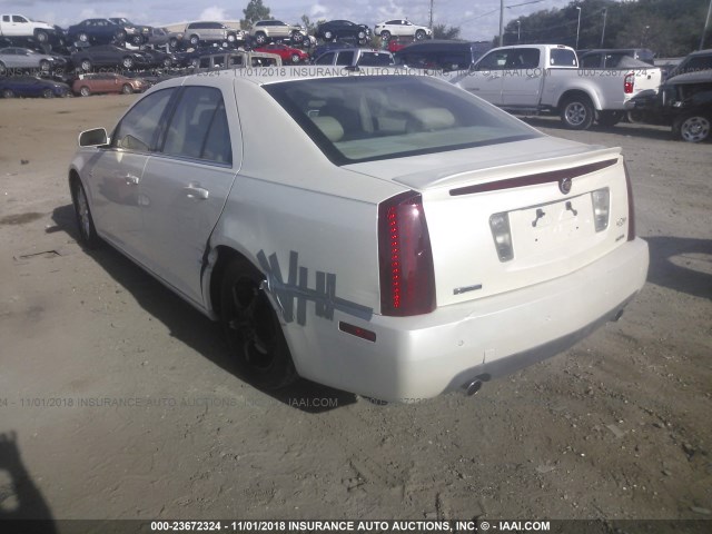 1G6DC67A450234078 - 2005 CADILLAC STS WHITE photo 3