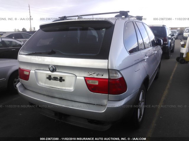 5UXFB335X2LH34502 - 2002 BMW X5 4.4I SILVER photo 4