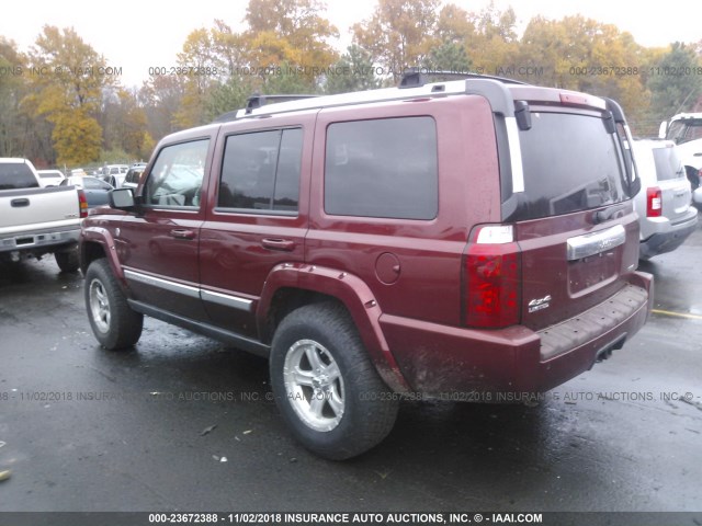 1J8HG58288C206803 - 2008 JEEP COMMANDER LIMITED RED photo 3