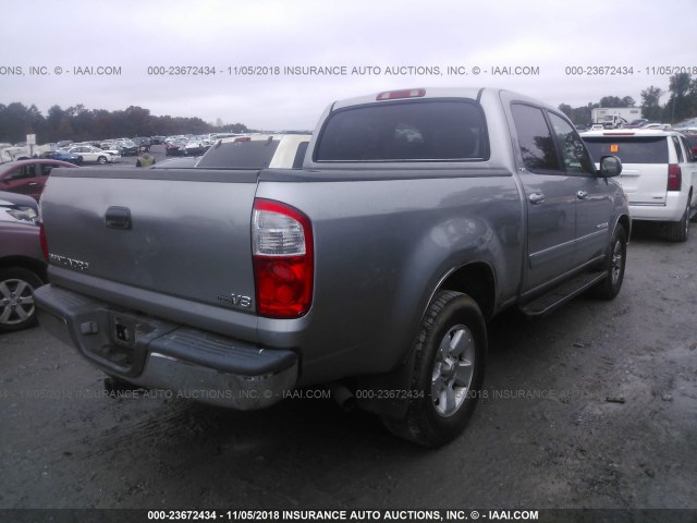 5TBET34105S466199 - 2005 TOYOTA TUNDRA DOUBLE CAB SR5 SILVER photo 4