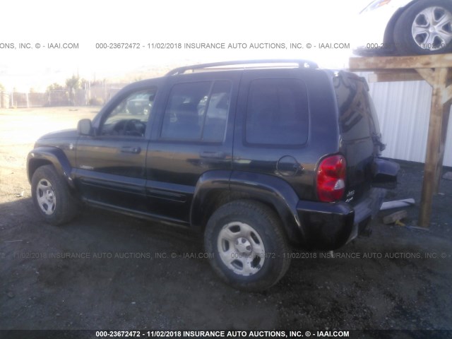 1J8GL58K14W321310 - 2004 JEEP LIBERTY LIMITED BLACK photo 3