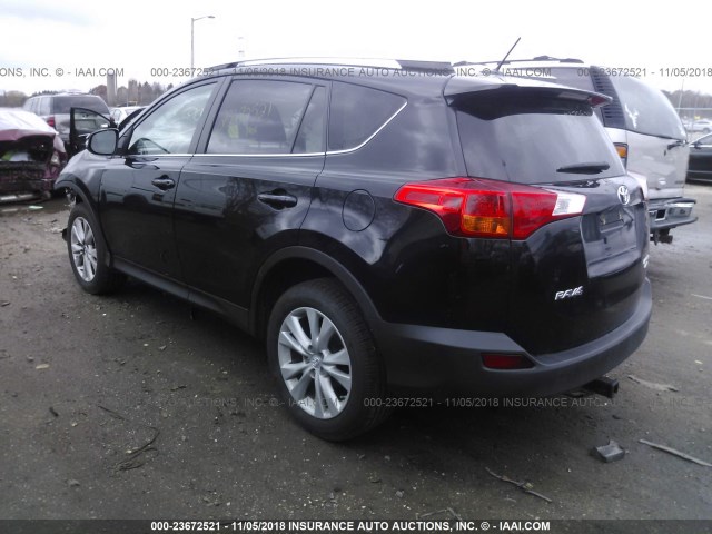 2T3DFREV9DW104657 - 2013 TOYOTA RAV4 LIMITED BLACK photo 3