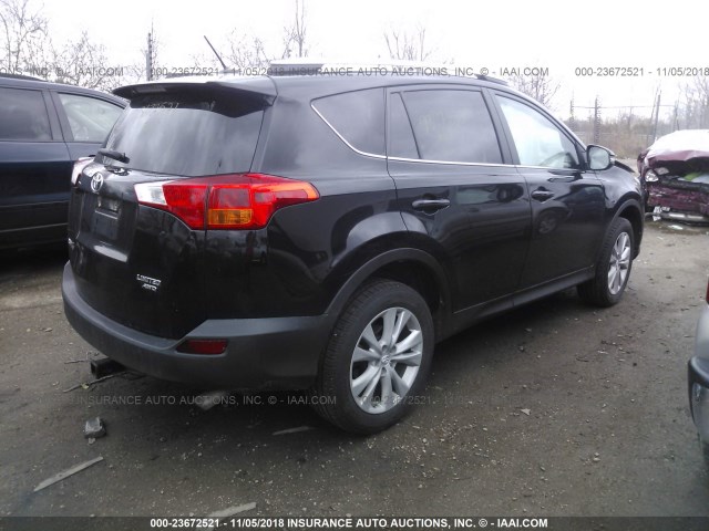 2T3DFREV9DW104657 - 2013 TOYOTA RAV4 LIMITED BLACK photo 4