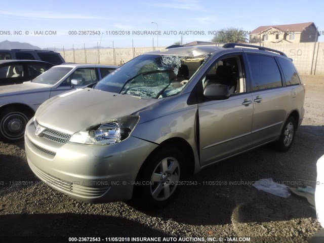 5TDZA23C05S363120 - 2005 TOYOTA SIENNA CE/LE GOLD photo 2