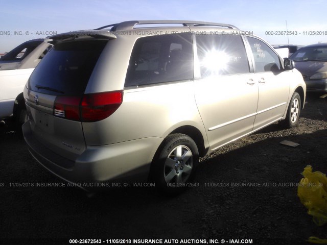 5TDZA23C05S363120 - 2005 TOYOTA SIENNA CE/LE GOLD photo 4