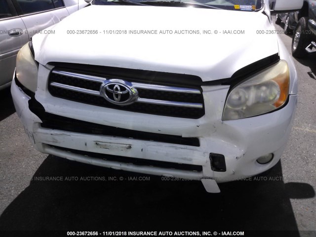 JTMZD31V485094180 - 2008 TOYOTA RAV4 LIMITED WHITE photo 6