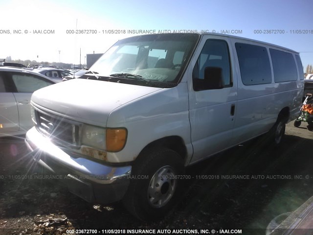 1FBSS31L97DB10128 - 2007 FORD ECONOLINE E350 SUPER DUTY WAGON WHITE photo 2