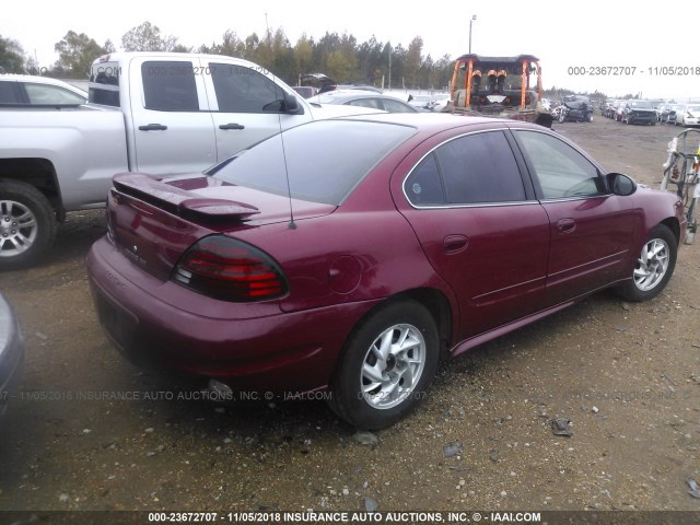 1G2NE52F74M676292 - 2004 PONTIAC GRAND AM SE MAROON photo 4