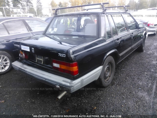 YV1FS8837N2532448 - 1992 VOLVO 740 BLACK photo 4